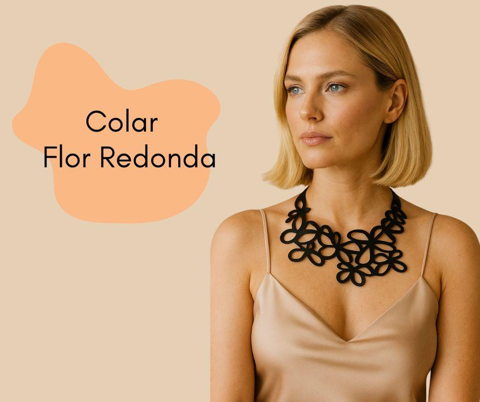 Colar Flor Redonda
