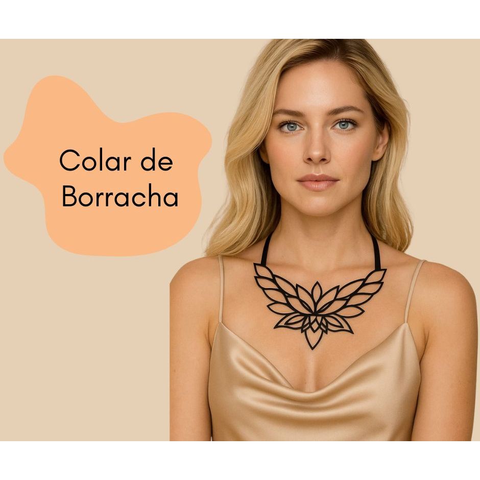 Colar FloLotus Novidade Artesanal Feminino Mulher Moda Feminina Blogueira Virginia Sustentavel Envio Imediato Lancamento