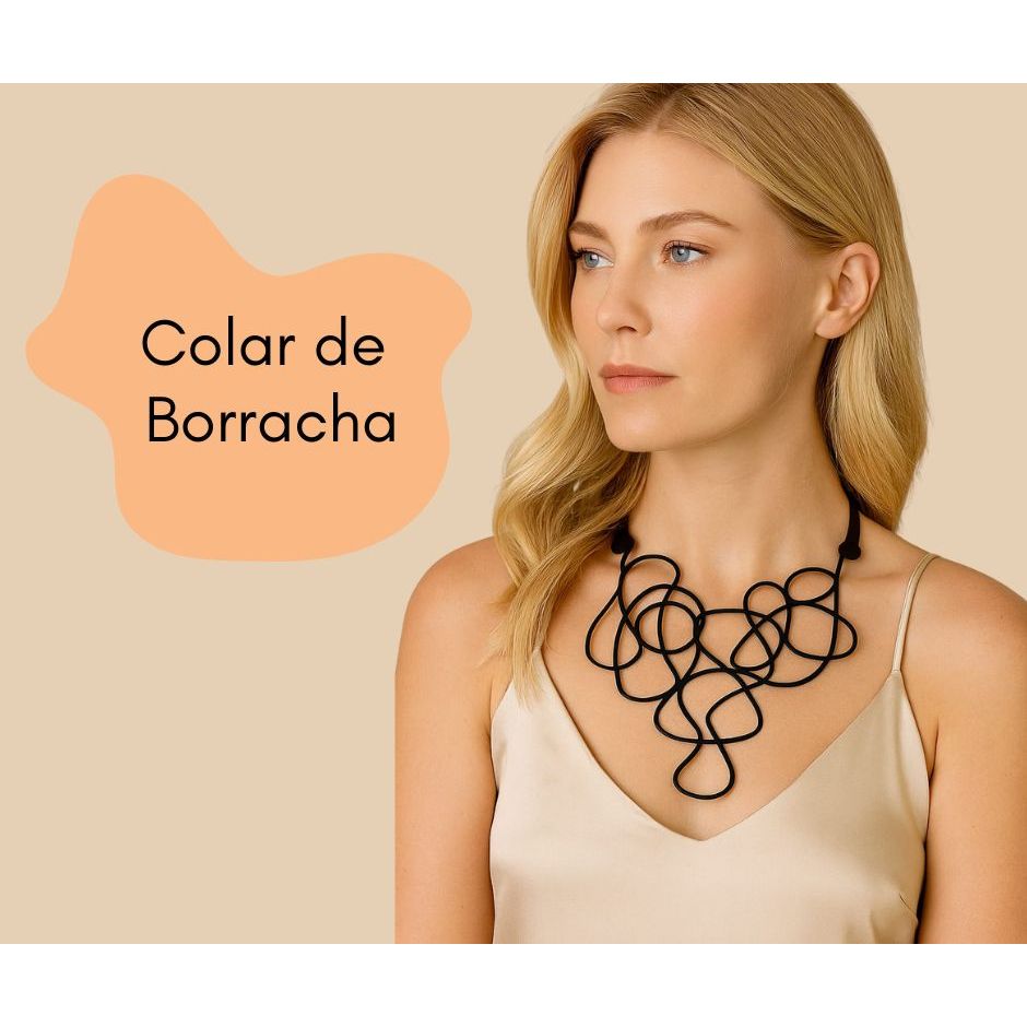 Colar Cordas Novidade Artesanal Feminino Mulher Moda Feminina Blogueira Virginia Sustentavel Envio Imediato Lancamento