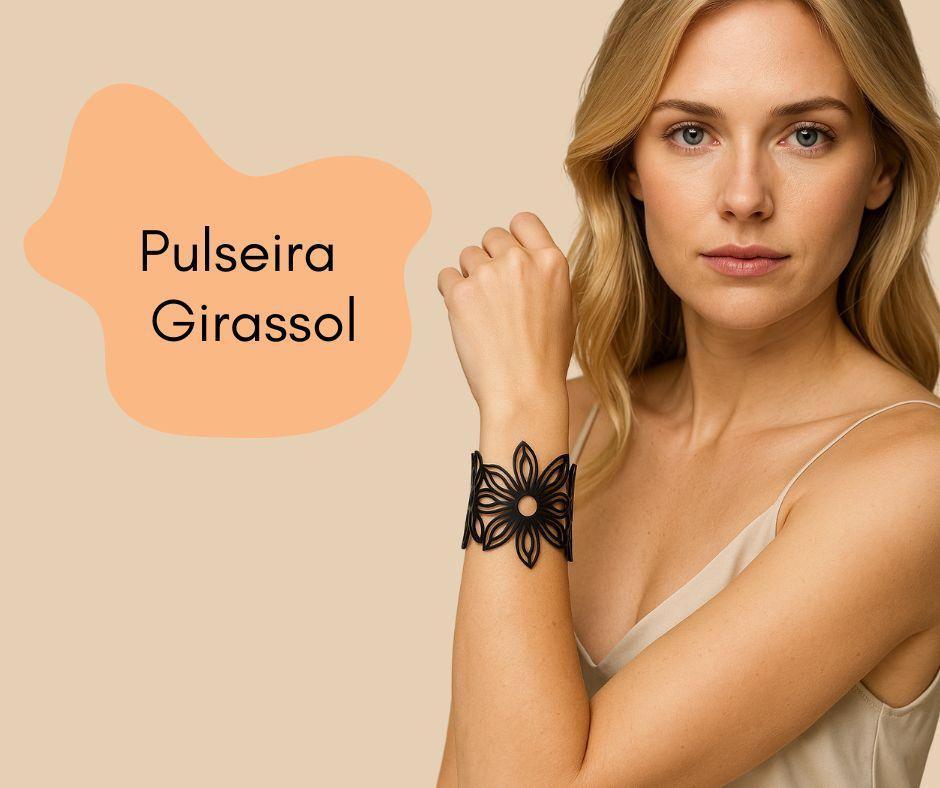 Pulseira Girassol Bracelete Novidade Artesana Feminino Mulher Moda Feminina Blogueira Virginia Envio Imediato Lancamento