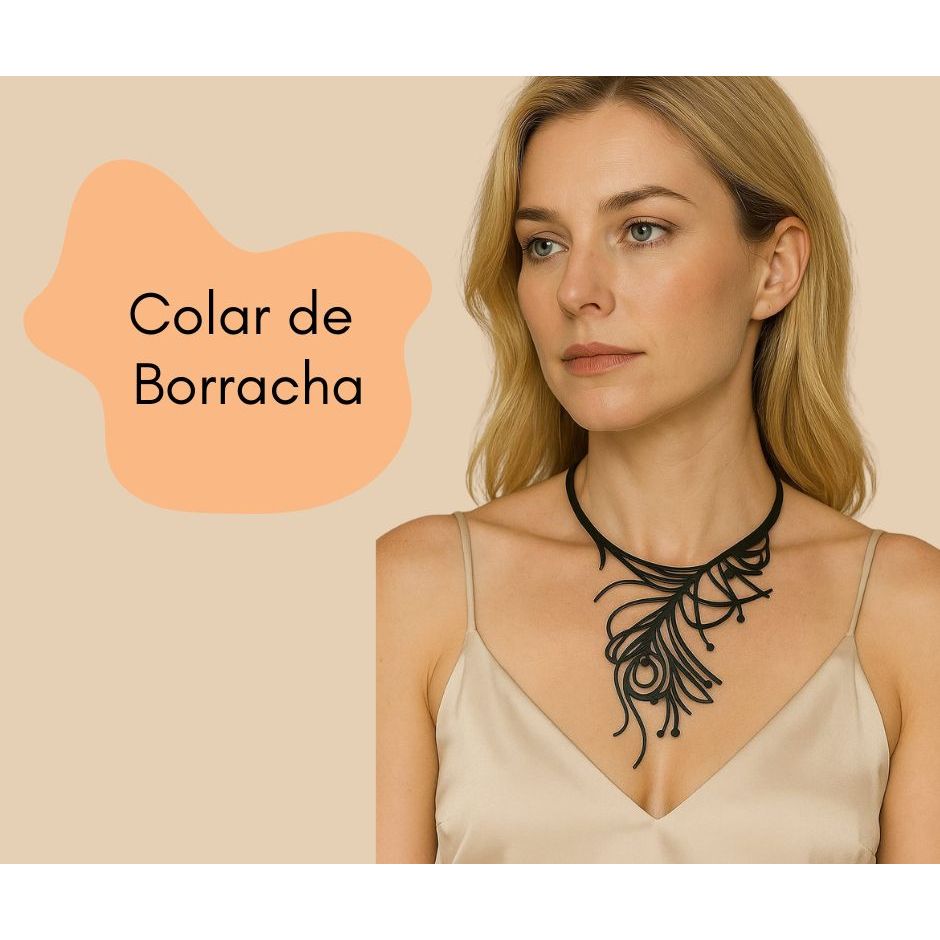 Colar Pavão Novidade Artesanal Feminino Mulher Moda Feminina Blogueira Virginia Sustentavel Envio Imediato Lancamento