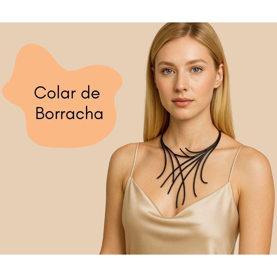 Colar Logan Novidade Artesanal Feminino Mulher Moda Feminina Blogueira Virginia Sustentavel Envio Imediato Lancamento