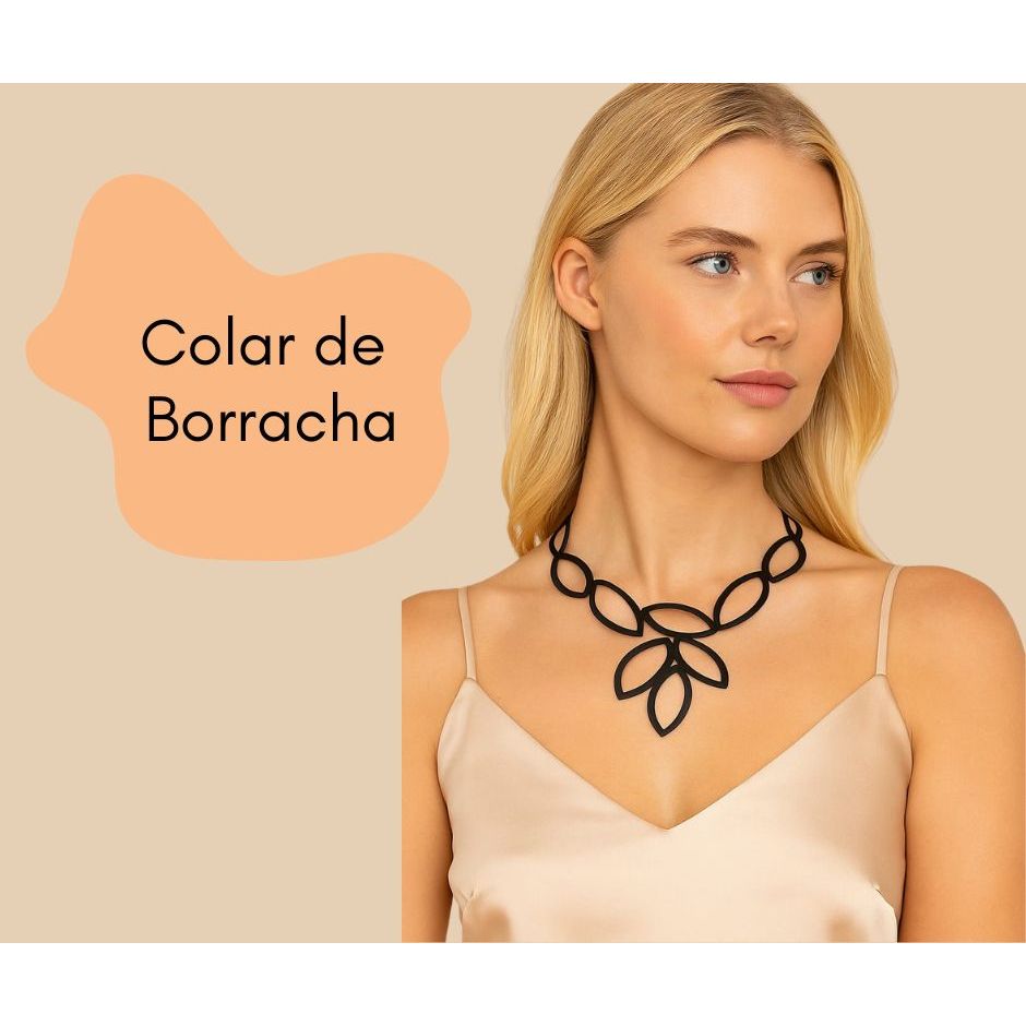 Colar Lírio Novidade Artesanal Feminino Mulher Moda Feminina Blogueira Virginia Sustentavel Envio Imediato Lancamento