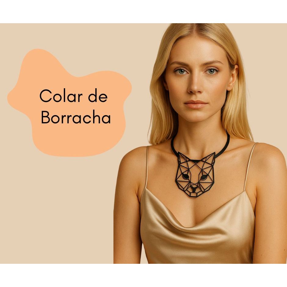 Colar Gato Novidade Artesanal Feminino Mulher Moda Feminina Blogueira Gateiras Sustentavel Envio Imediato Lancamento